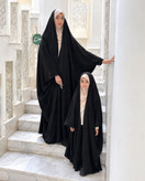 چادر بچگانه / عربی اصیل (جده) / پارچه حریر اسود (شهرکرد)