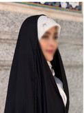 چادر سیمین | چادر عربی جده جواهردوزی شده با دوخت ظریف و متریال باکیفیت